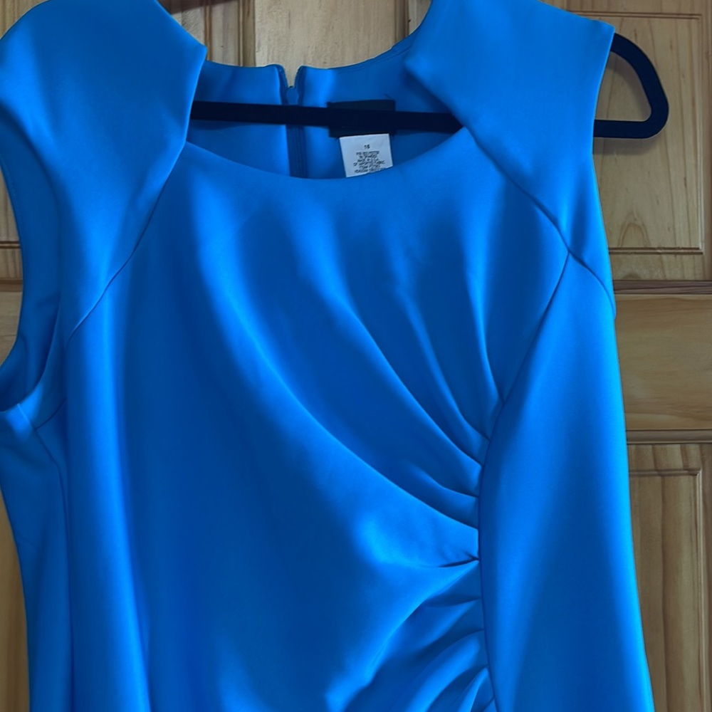 Plus size Turquoise Dress 16,just above the knee, gorgeous,pit to pit 20” - Picture 4 of 6